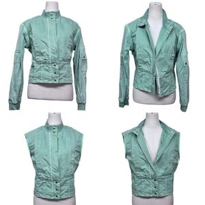 Sonia Rykiel Paris Mint Green Convertible Jacket Vest | Size T40 (US 8–10)